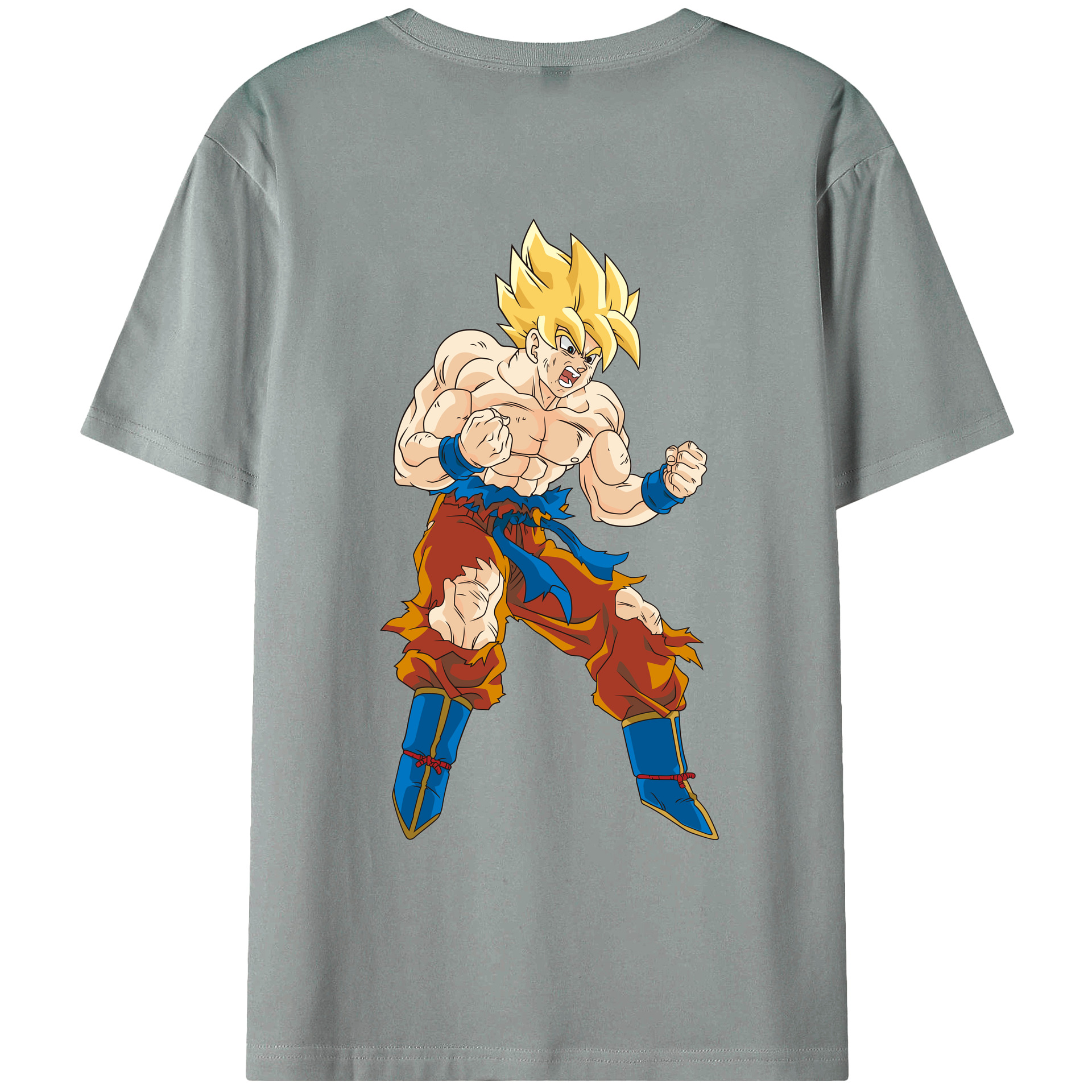 （画像用） ドラゴンボール 孫悟空（そん ごくう）Son Goku カカロット DRAGON BALL Kakarotto 綿100％ メンズ半袖Tシャツ（バックプリント） 通気性